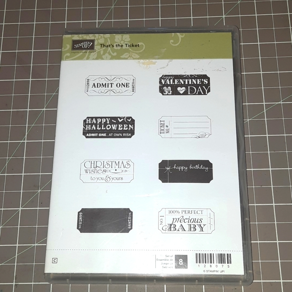 That's the Ticket cling rubber stamp set